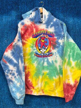 Grateful Dead Summer Tour 1987 Jam Band Tie Dye Hoodie XL